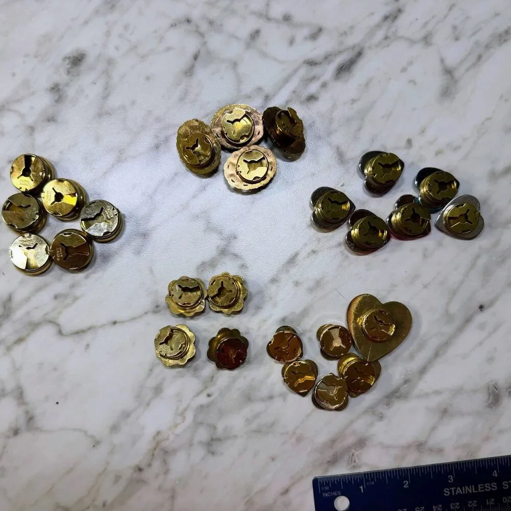 Vintage Clip Button Covers Lot of 21 – NONY Signed Swirl Set + Rhinestones
